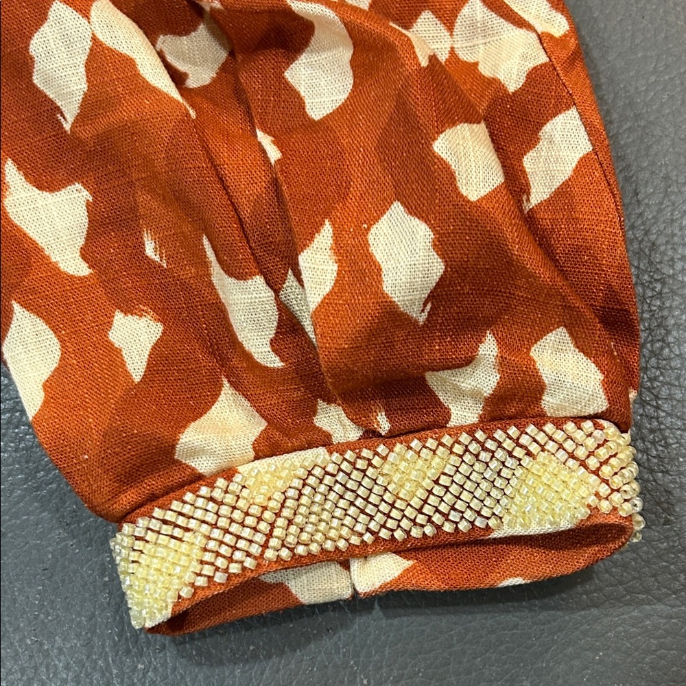 Zara Orange Patterned Women's Cropped Top, NWT, size S - Picture 4 of 6